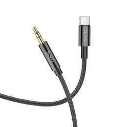 Hoco UPA19 kabel USB-C - AUX Jack 3,5 mm, 1 m, czarny