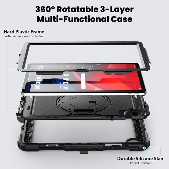 JP Solid360 Θήκη tablet, Lenovo Tab M11, 11.0" (TB-330), μαύρο