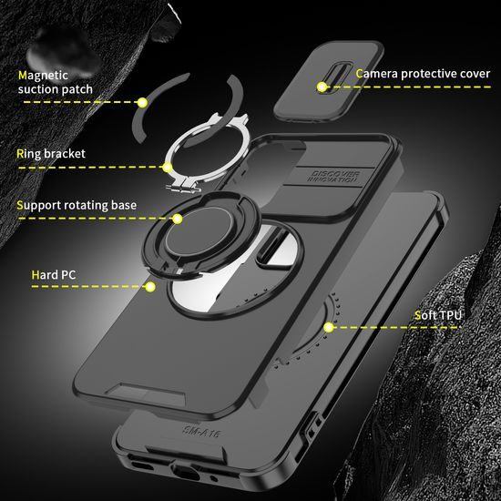 Θήκη Camslide Stand, Samsung Galaxy A16, μαύρο