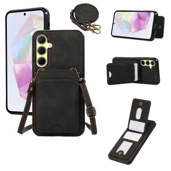 Θήκη Crossbody, Samsung Galaxy A16, μαύρο