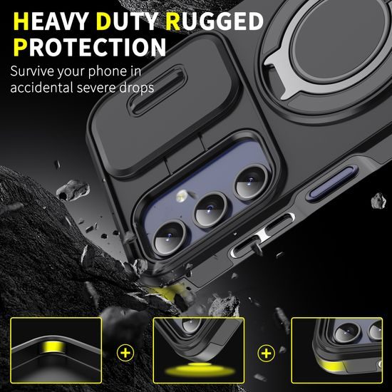 Θήκη Camslide Stand, Samsung Galaxy A14, πορτοκαλί