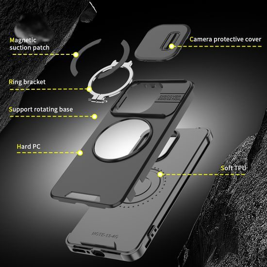 Θήκη Camslide Stand, Xiaomi Redmi Note 13 5G, ροζ