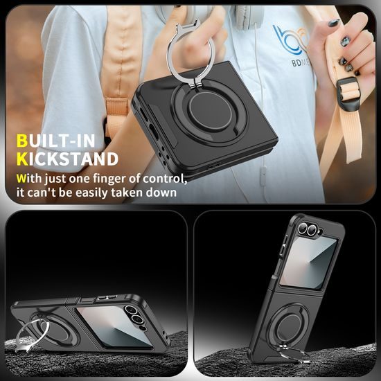 Θήκη Camslide Stand, Samsung Galaxy Z Flip 6, μαύρη