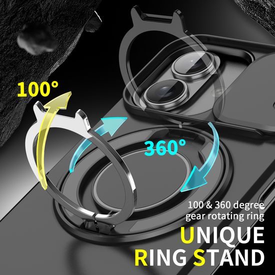 Θήκη Camslide Stand, iPhone 16 Plus, μαύρο