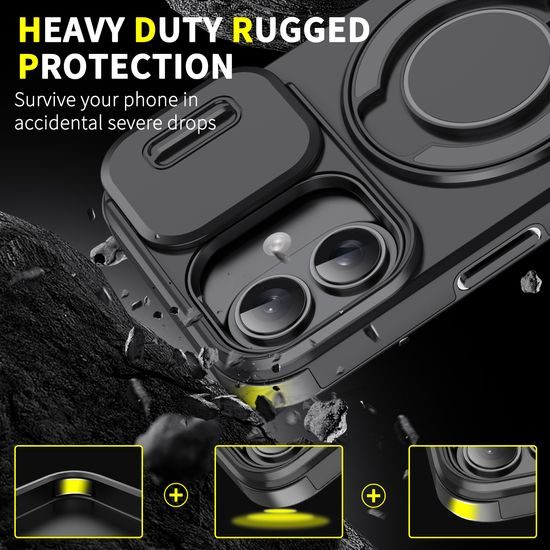 Camslide Stand Θήκη, iPhone 16 Plus, Ροζ