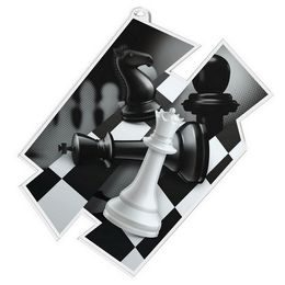 Akrylátová medaile MDAZ0011M40 | Šachy