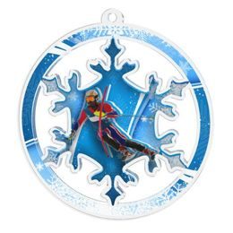 Akrylátová medaile MDAS0070M4 | Sjezdové lyžování