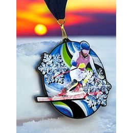 Acrylmedaille MDABL M49 | Skifahren