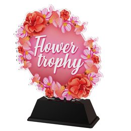 Acryltrophäe FA200M26 | Ausgabe mit Blumen