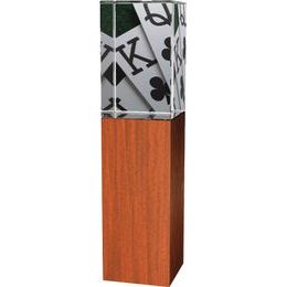 Glastrophäe - Holz-Glas kombination CR4021M22 | Kartenspiele