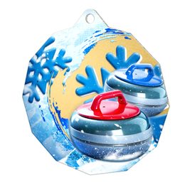 Kovová medaile MDM03M57 | Curling