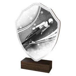 Dřevěná plaketa TFRW303 | Skoky na lyžích