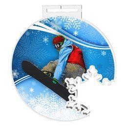 Akrylátová medaile MDAS0025 | Snowboard
