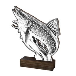 Dřevěná plaketa WF329 | Rybaření