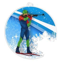 Akrylátová medaile MDAS050M10 | Biatlon