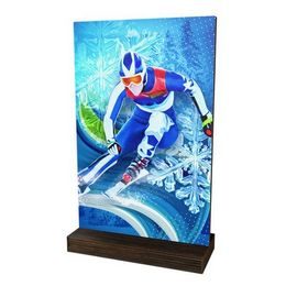 Dřevěná plaketa WPLAW01M02 | Sjezdové lyžování