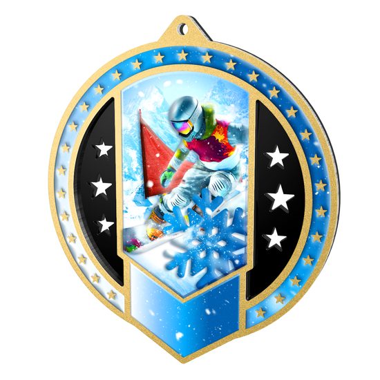 Kovová medaile MDMA03M33 | Snowboard