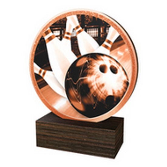 Dřevěná plaketa TFRW532 | Bowling