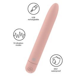 Rechargeable Vibrator Take it easy Haze Peach