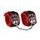 Leather handcuffs - black / red