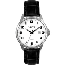 LAVVU Stříbrno-černé pánské hodinky ÖREBRO LWM0240