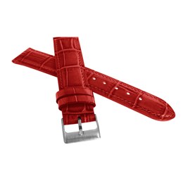 Červený prošitý řemínek LAVVU CROCO z luxusní kůže Top Grain - 20