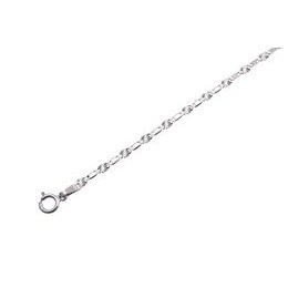 Zlatý 585/1000 řetízek z bílého zlata žiletkový 1390