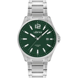 LAVVU Pánské hodinky se safírovým sklem NORDKAPP Green LWM0167