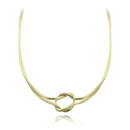 MINET Decentní pozlacený stříbrný náhrdelník