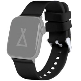 LAVVU Černý silikonový řemínek na hodinky pro APPLE WATCH 38-40 mm