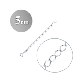 MINET Zlatá prodlužovací očka na řetízek z bílého zlata Au 585/1000 0,40g