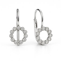 Stříbrné náušnice kroužky se zirkony