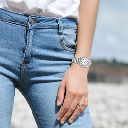 Stříbrno-černé pánské hodinky LAVVU LWM0170 COPENHAGEN