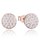 MINET Rose gold stříbrné náušnice se zirkony