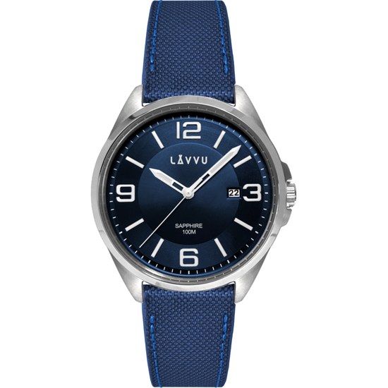Pánské hodinky se safírovým sklem LAVVU LWM0100 HERNING Blue