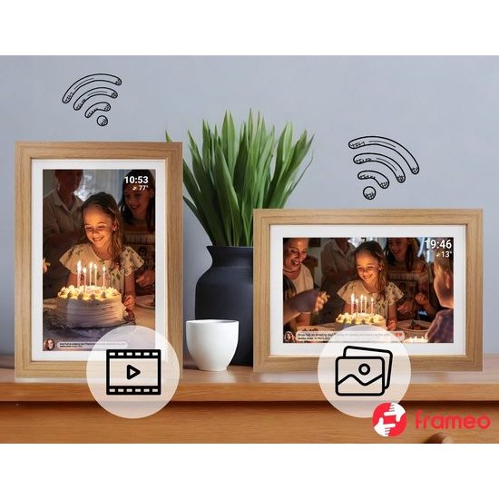 TFA 37.1002.08 - digitální fotorámeček s aplikací FRAMEO a přesným časem