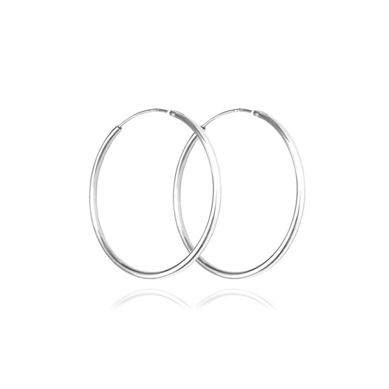 MINET Stříbrné náušnice KRUHY 4 cm