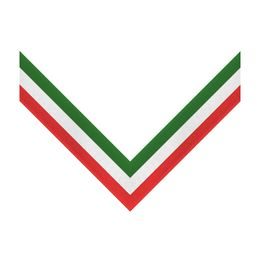 Green & White & Red Ribbon