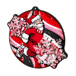 Rincon Black Acrylic Santa Run Medal