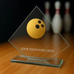 Vanguard Glass and Metal Fusion Bowling Trophy