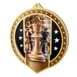 Noir Stainless Steel Chess Medal