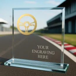 Titanium Glass and Metal Fusion Motor Sport Trophy