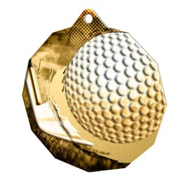 Polygon Classic Stainless Steel Golf Medal
