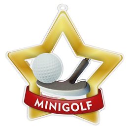 Medalla Estrella Acrílico de Minigolf