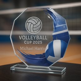 Hopper Volleyball Glass Award