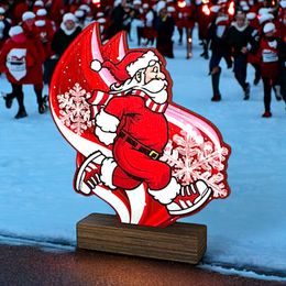 Sierra Santa Run Real Wood Trophy