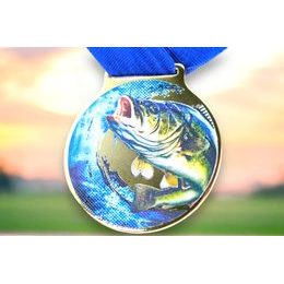 Sacul Fishing Color Texture 3D Print Medal