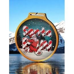 Habitat Santa Run Gold Eco Friendly Wooden Medal