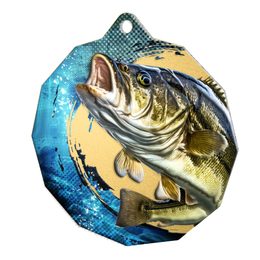 Polygon Stainless Steel Fishing Medal