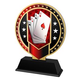 Sentinel Stainless Steel Card games Trophy